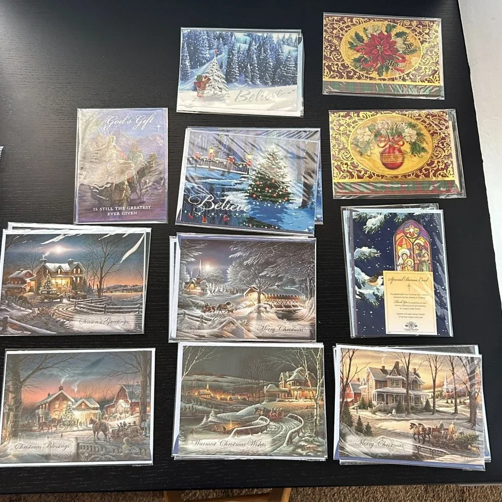 Lot 53 Christmas Ornament & Greeting Cards w/ Envelope St. Josephs Indian School